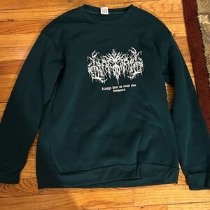 Dark Green Graphic Sweatshirt